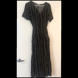 Black & White Striped Jumpsuit